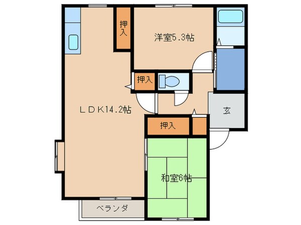 フルハウス　A棟の物件間取画像